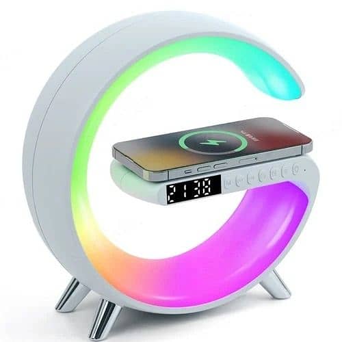 G Shape LED Night Lamp With Wireless Charging And Bluetooth